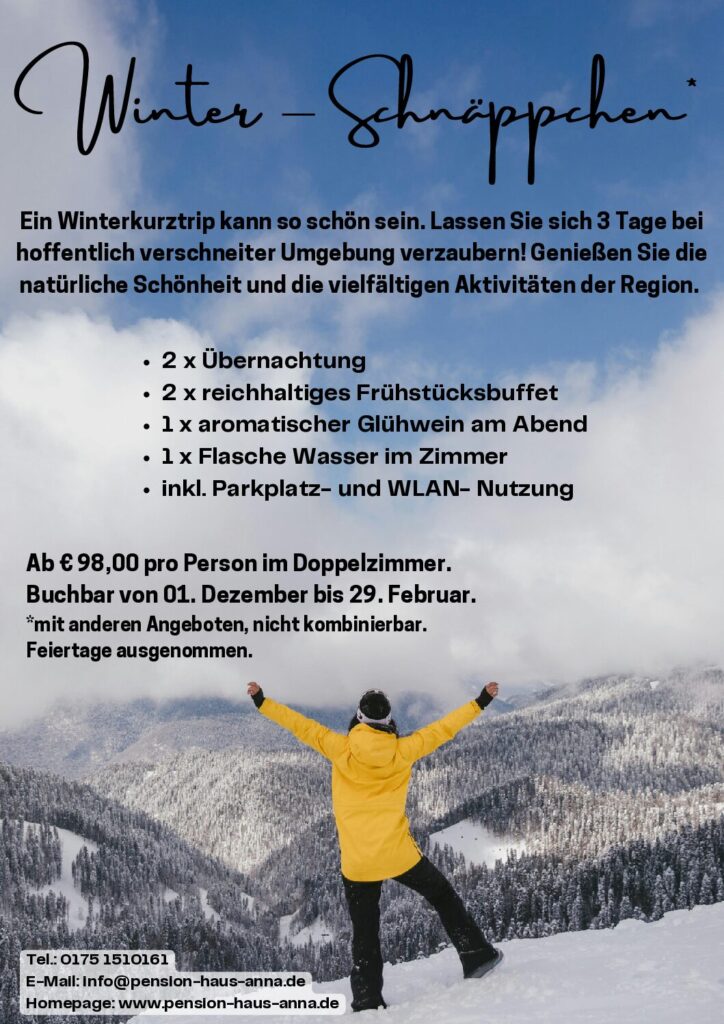 Winter – Schnäppchen - Angebot (PDF)